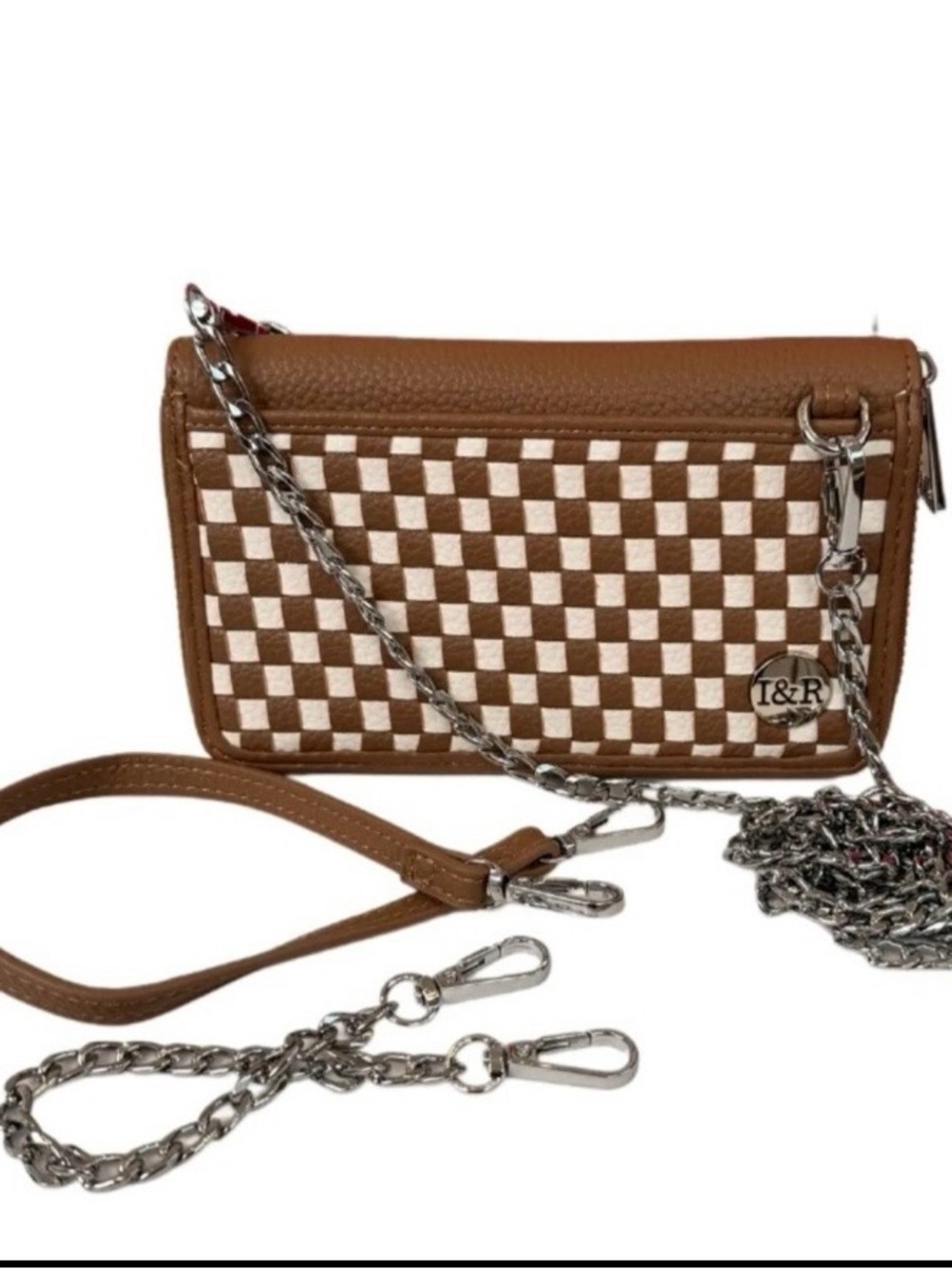 Iris Sidekick Tessalette wallet in Caramel